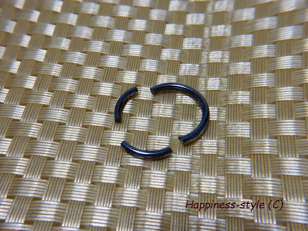 割れたヘマタイトの指輪(細)